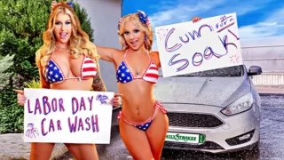 Family StrokesCar Wash Duo Shake Tits and Score Big